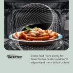 Panasonic Horno microondas para encimera, 1.2 pies cúbicos, 1250W, tecnología inversora con sensor Genius, acero inoxida