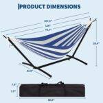 Hamaca Doble MOVECOM CD-US-K0023yEeD con Soporte de Acero Bolsa de Transporte Capacidad 204 kg