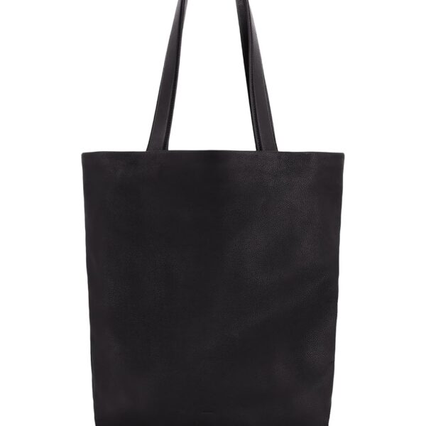Bolsa de mano Vince Lassen Slim Tote Pebble Modelo 29VM046 Cuero Negro Correa de Hombro Cierre de Cremallera para Hombre