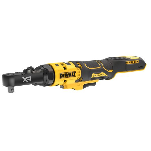 DEWALT Trinquete de cabeza sellada sin escobillas de 20 V MAX* XR de 1/4 pulgadas y 3/8 pulgadas (solo herramienta) (DCF