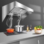 Campana de escape comercial de 5 pies con 2 mallas desmontables en forma de U de filtro de aceite de rejilla
