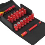 8100 SA VDE 1 Zyklop Juego de trinquetes, aislado, palanca de marcha atrás, unidad de 1/4", métrico, 22 piezas