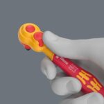 8100 SA VDE 1 Zyklop Juego de trinquetes, aislado, palanca de marcha atrás, unidad de 1/4", métrico, 22 piezas