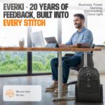 Mochila EVERKI Business 120 Pro 2 para Laptop 18.4 Pulgadas 40 Litros Negro con Cubierta de Lluvia y Bolsillo RFID