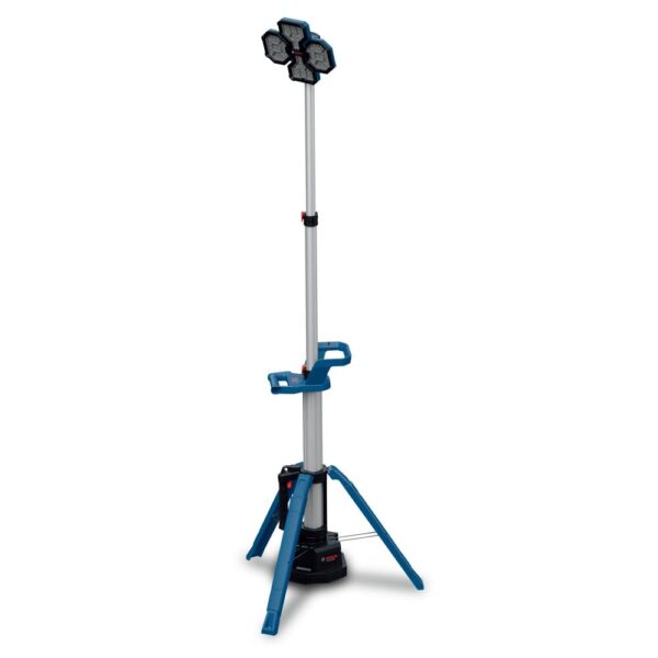 Bosch GLT18V-5000N - Luz de trabajo de torre LED inalámbrica de 18 V, luz de trabajo portátil de 5000 lúmenes con soport