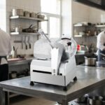 MilleLoom Cortadora eléctrica de carne de 10 pulgadas, rebanadora de alimentos comerciales y domésticos con motor de 550