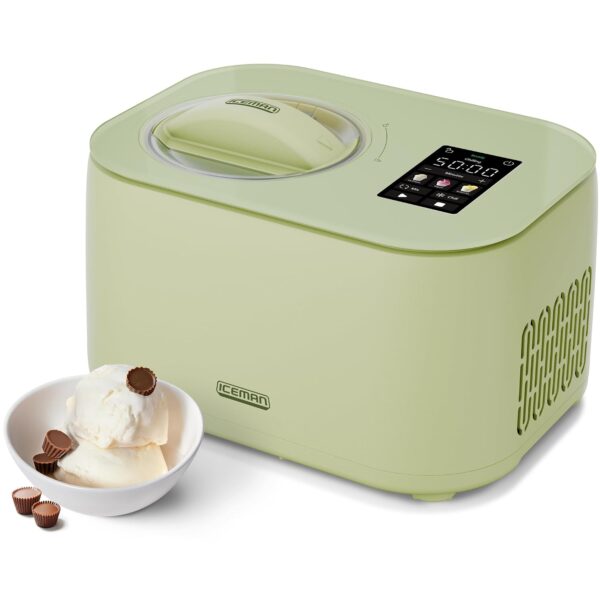 Iceman by Chefman Trio - Máquina para hacer helados, sin precongelación con compresor integrado, para helado, Froyo, sor