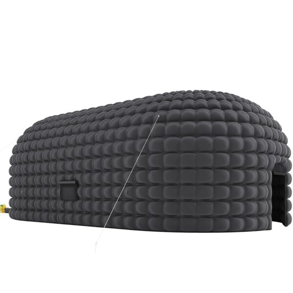 Tienda de Campaña Club Nocturno Inflable GarveeLife 42x23.2x14.8 Pies Negro Puerta Enrollable 3 Ventanas Capacidad 20 Pe