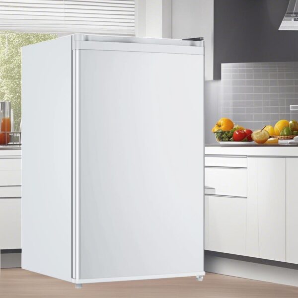 MilleLoom Mini refrigerador de 4.3 pies cúbicos con congelador, refrigerador compacto de una sola puerta para dormitorio