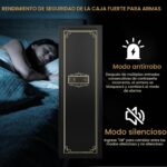 KAER Caja fuerte para pistola larga de huellas dactilares 8-12 para rifles y pistolas | Bloqueo de contraseña | Estantes