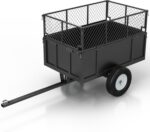 Remolque utilitario de jardín, ATV UTV remolque remolque detrás del carrito de basura, carrito de descarga de jardín res