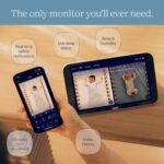 Monitor Inteligente para Bebés Nanit con Soporte de Piso Pantalla 8 Pulgadas Video HD 1080p Blanco