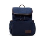Mochila Bayport Brooks Brothers 14163170 Azul Marino Algodón y Cuero para Laptop 15 Pulgadas 19.32 Litros