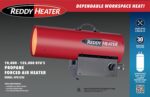 Calentador de Aire Forzado de Propano Reddy Heater RFG125V 125000 BTU Cobertura Hasta 3200 Pies Cuadrados Certificado CS