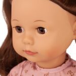 Muñeca Gotz Precious Day Elisabeth Flowers Millefleur 18 Pulgadas Posable Vestido Rosa Cárdigan de Punto Cabello Castaño