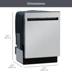 Kenmore Lavavajillas empotrado de 24" con 3 estantes, bañera de acero inoxidable, control superior, eficiencia energétic