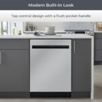 Kenmore Lavavajillas empotrado de 24" con 3 estantes, bañera de acero inoxidable, control superior, eficiencia energétic