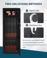 EliteEdge 8-12 cajas fuertes para armas, gabinete de armas para rifles y pistolas, caja fuerte para rifle de acceso rápi