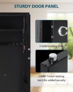 EliteEdge 8-12 cajas fuertes para armas, gabinete de armas para rifles y pistolas, caja fuerte para rifle de acceso rápi