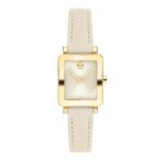 Reloj Movado Bold Evolution 2.0 Mini Tank Mujer Caja Acero Inoxidable Correa de Piel Chalk Esfera Beige 20 Milímetros