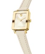 Reloj Movado Bold Evolution 2.0 Mini Tank Mujer Caja Acero Inoxidable Correa de Piel Chalk Esfera Beige 20 Milímetros