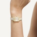 Reloj Movado Bold Evolution 2.0 Mini Tank Mujer Caja Acero Inoxidable Correa de Piel Chalk Esfera Beige 20 Milímetros