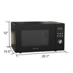 Emerson MW1101B-A Horno microondas de encimera con control de botón, pantalla LED de 1000 W, 10 niveles de potencia, 6 m