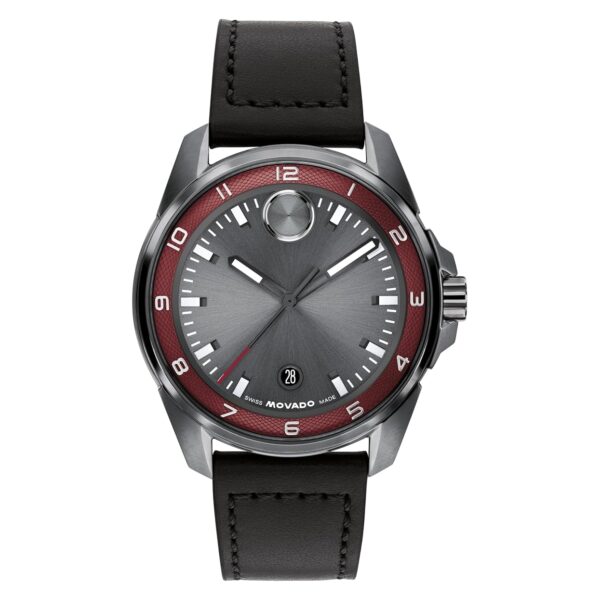 Reloj Movado Bold Verso S para hombre movimiento de cuarzo suizo caja de acero inoxidable ionic plated gunmetal diámetro