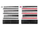 TEKTON Juego de dados de impacto de 6 puntos poco profundos, semiprofundos y profundos de 3/8 pulgadas con rieles y band