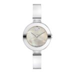 Reloj Movado Bold Bangle 3601269 para Mujer Caja de Acero Inoxidable 28mm Esfera Mother of Pearl Gris Cálido Brazalete P