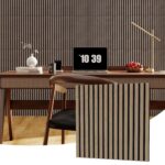 6-Pack 3D Wood Acoustic Wall Panels, 23.6x23.6 Inch, Sound Absorbing Tiles for Noise Reduction - Decorative Wall Coverin