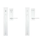 Juego de Puerta Kwikset Caerus Doble Francesa con Manija Ficticia Cromo Pulido Tecnología KwikSlide Seguridad SmartKey