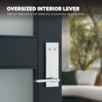 Juego de Puerta Kwikset Caerus Doble Francesa con Manija Ficticia Cromo Pulido Tecnología KwikSlide Seguridad SmartKey