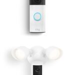 Kit Videotimbre Inalámbrico Ring 2da Generación Blanco Moteado y Cámara con Reflector Cableada Ring 2da Generación Blanc