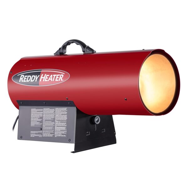 Calentador de Propano Reddy Heater RFG150V 125000 BTU Aire Forzado Boquilla de Latón Rojo