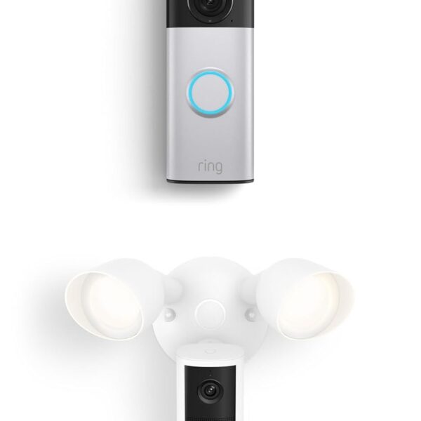 Videotimbre inalámbrico Ring Plus 2da generación níquel plateado con Cámara con reflector cableada Ring 2da generación b