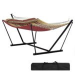 Hamaca Doble KYBOLT w54XqbspmF35381UDe13iQVI4q con Soporte de Acero Ajustable Almohada Poliéster para 2 Personas Capacid