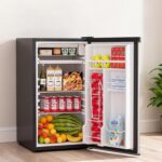 GAOMON Mini refrigerador de 3.2 pies cúbicos de eficiencia energética con termostato ajustable, refrigerador compacto y