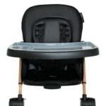 Silla Alta de Viaje Compacta Delta Children Jeep Dune 23415-2454 Plegable Negro con Bandeja y Reposapiés Ajustables