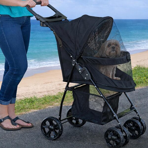 Cochecito para Mascotas Pet Gear Happy Trails Lite 8030NZCT Estampado de Guepardo Entrada sin Cremallera