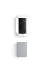 Cámara con Luz de Enfoque Inalámbrica Ring 2da Generación Blanco con Amplificador de Timbre Ring Plus