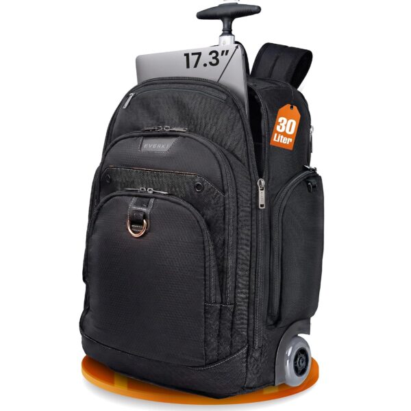 Mochila con Ruedas EVERKI Atlas Wheeled V2 EKP122BG-ECO Gris 30 Litros para Laptop 13 a 17.3 Pulgadas