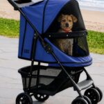 Cochecito para Mascotas Pet Gear Happy Trails A8100NZCB Sin Cremallera Azul Caribe con Cesta de Almacenamiento y Portava