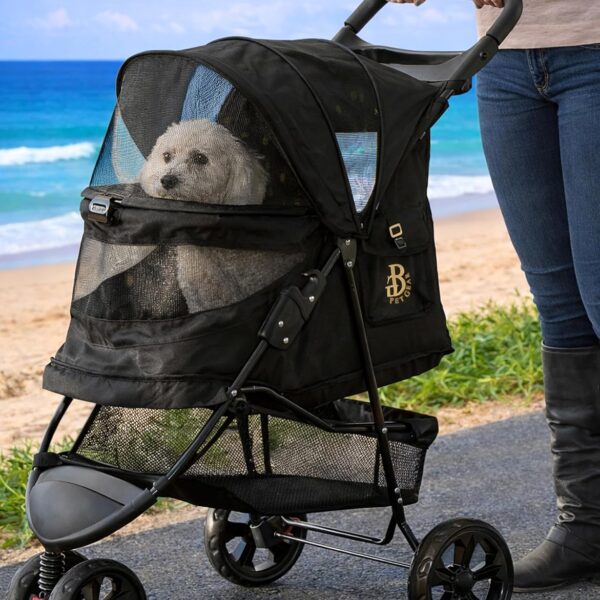 Cochecito para Mascotas Pet Gear No-Zip Special Edition 8250NZCLB 3 Ruedas Negro Carbón