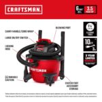 Aspiradora en Seco y Húmedo CRAFTSMAN CMXEVBE17584 6 Galones 3.5 HP Pico