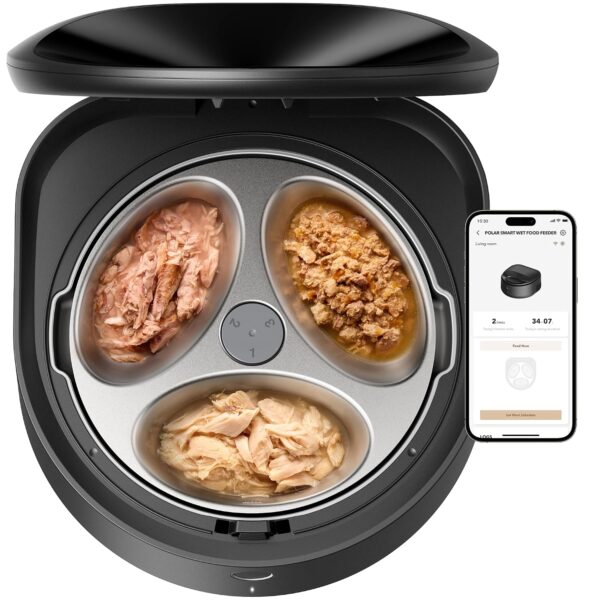 PETLIBRO Comedero Automático para Gatos PLAF109 con Refrigeración Semiconductora Bandeja de Acero Inoxidable 5 Litros Co