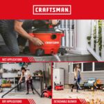 CRAFTSMAN CMXEVBE17606 Aspiradora en seco y húmedo de 12 galones 6.0 HP con soplador de hojas desmontable, aspiradora po