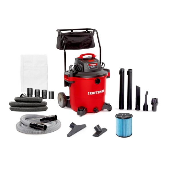 Aspiradora en Seco y Húmedo CRAFTSMAN CMXEVBE17656 20 Galones 6.5 HP Pico con Carrito