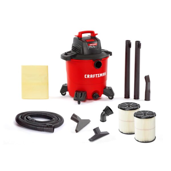 Aspiradora Húmeda y Seca CRAFTSMAN CMXEVBE18690 9 Galones 4.25 HP Portátil con Manguera y Accesorios