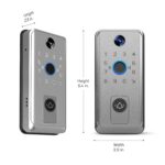 Feit Electric Cerradura de puerta inteligente con timbre de cámara HD, video de 1080p, entrada de huellas dactilares y t